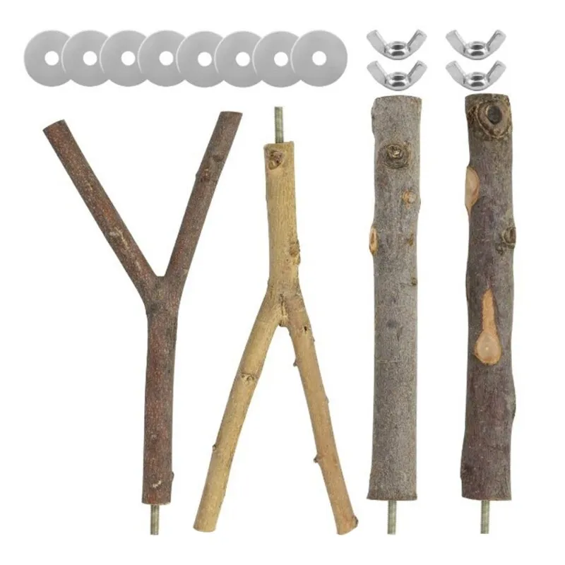4 Pieces Parrot Perch Cage Bird Toys