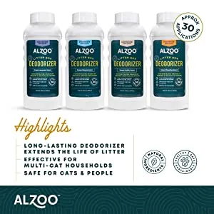 ALZOO Litter Box Deodorizer for Cats - Sweet Vanilla 26oz.