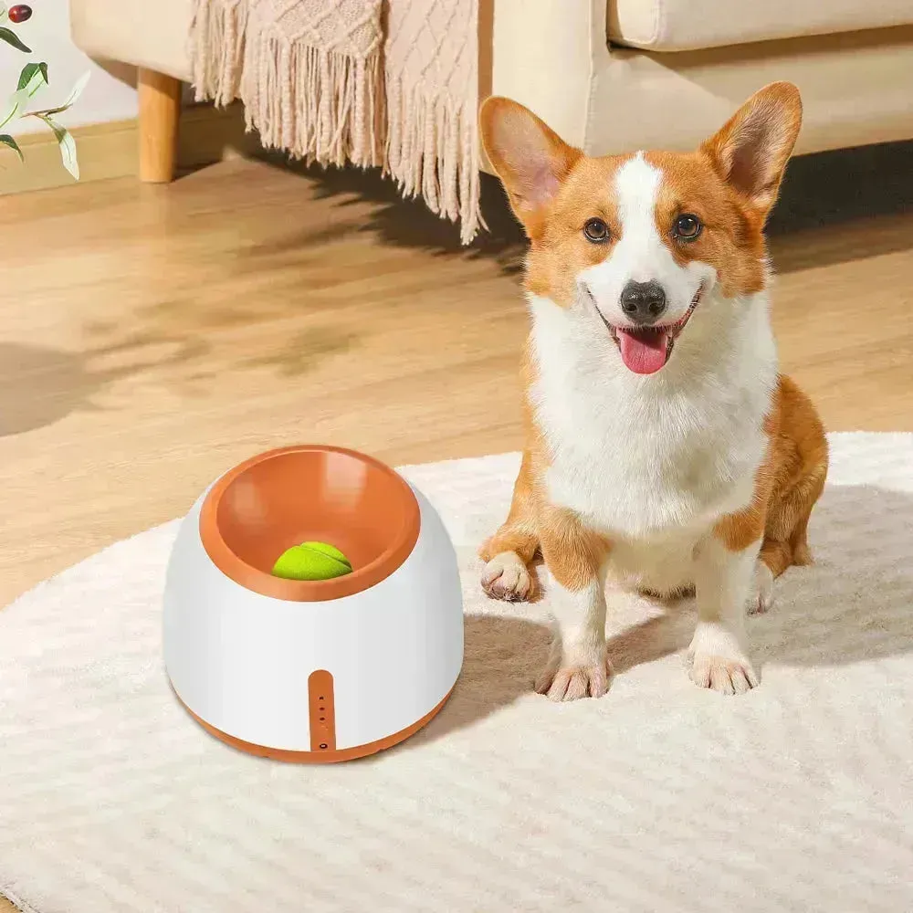 Automatic Ball Launcher for Dogs, Adjustable Distance Fetch Toy with 3 Balls