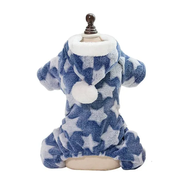 Autumn Winter Pet Dog Pajamas Jumpsuit for Small Dogs Shih Tzu Yorkshire Pullovers Soft Fleece Puppy Cat Clothes Pets Clothing