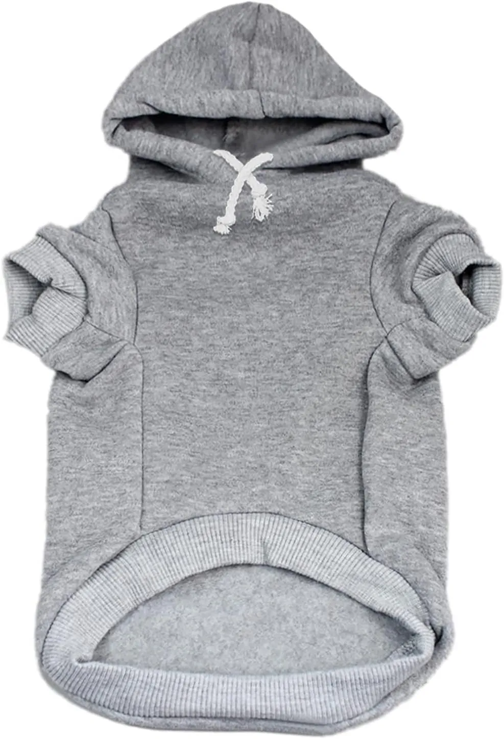 Best Friend of The Bride Wedding Dog Hoodie Fleece Lined Pullover Sweatshirt with Leash Hole (Grey, Large 657)