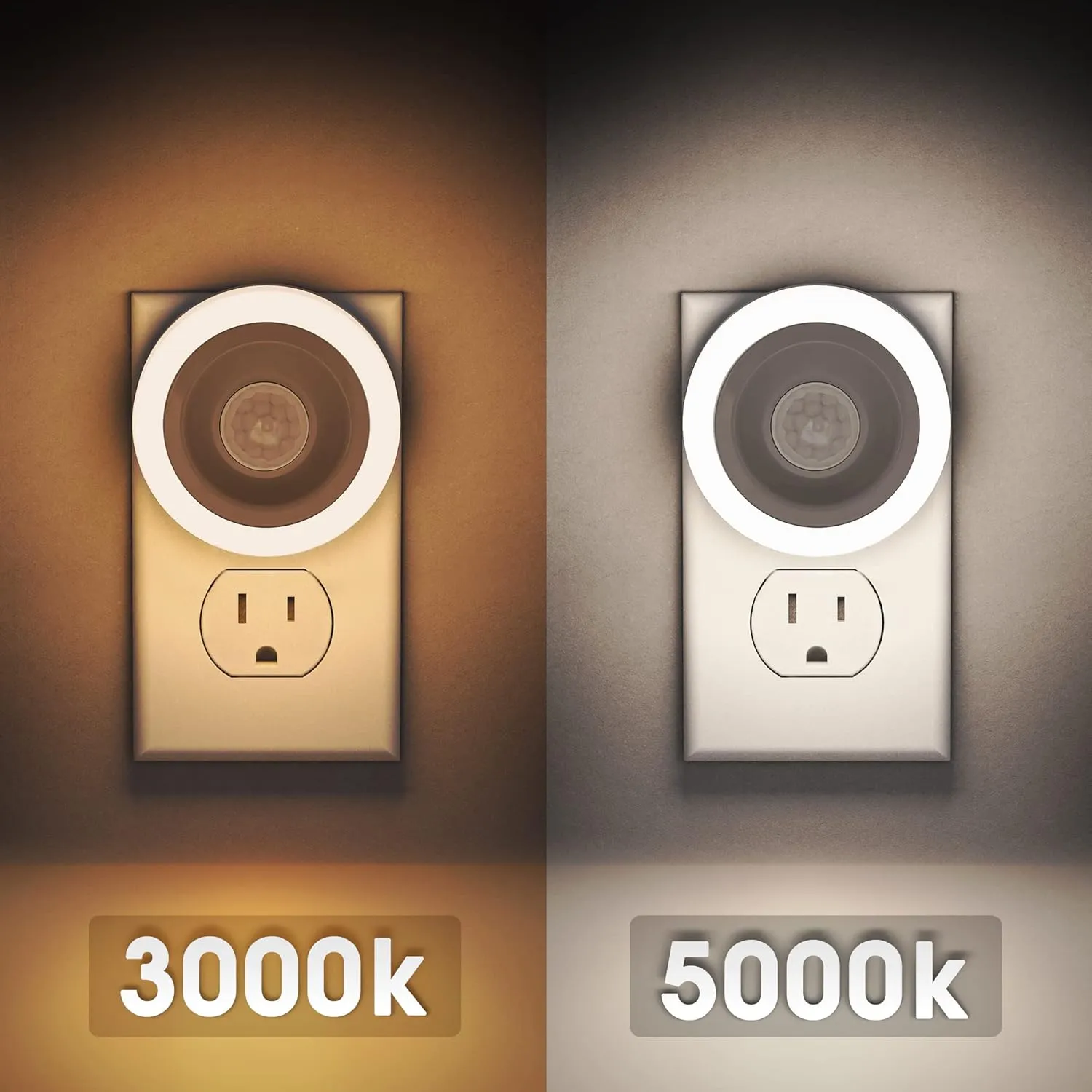 Briignite Motion Sensor Night Light, 4 Pack, Night Lights Plug into Wall, Auto On/Off Motion Activation Nightlight, Energy-Saving 0.6W LED, Daylight White, Ideal for Kids, Bedroom, Bathroom