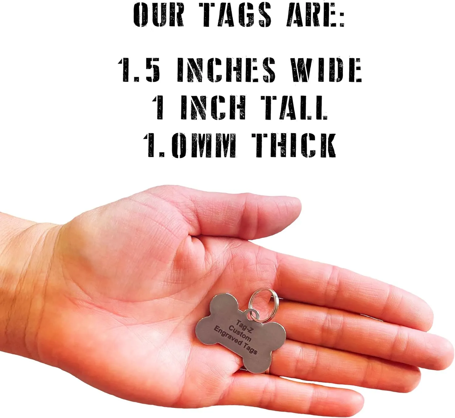 Camo Pet ID Tag Collection, Circle & Bone Shaped, Custom Engraved Pet Identification Tag (Woodland Camo, Bone)
