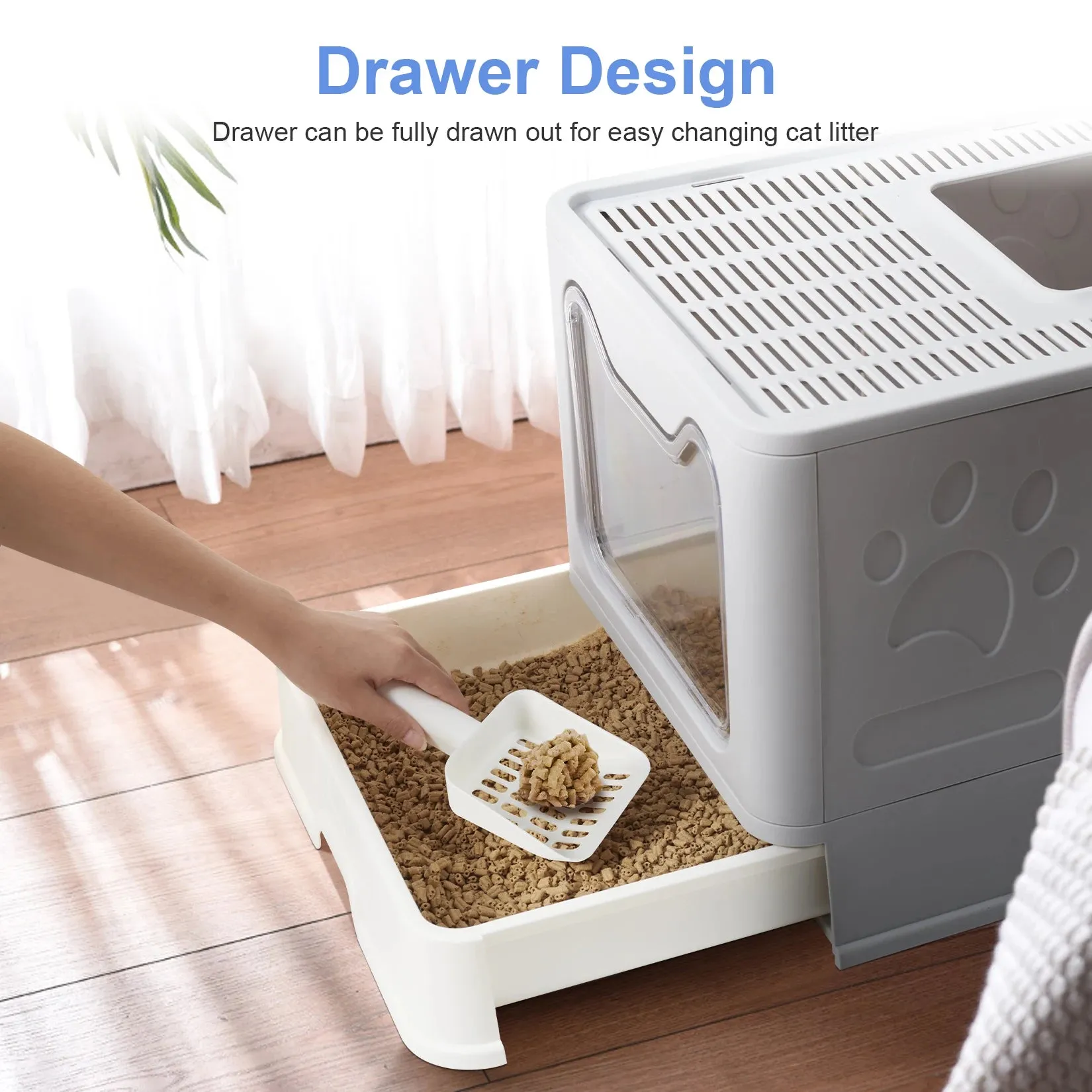 Cat Litter Box INCLUDES Plastic Scoop