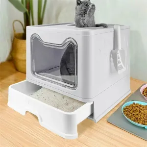 Cat Litter Box INCLUDES Plastic Scoop