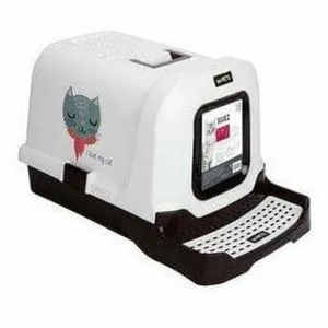 CAT LITTER BOX - SUEZ LOVE CAT BLACK & WHITE
