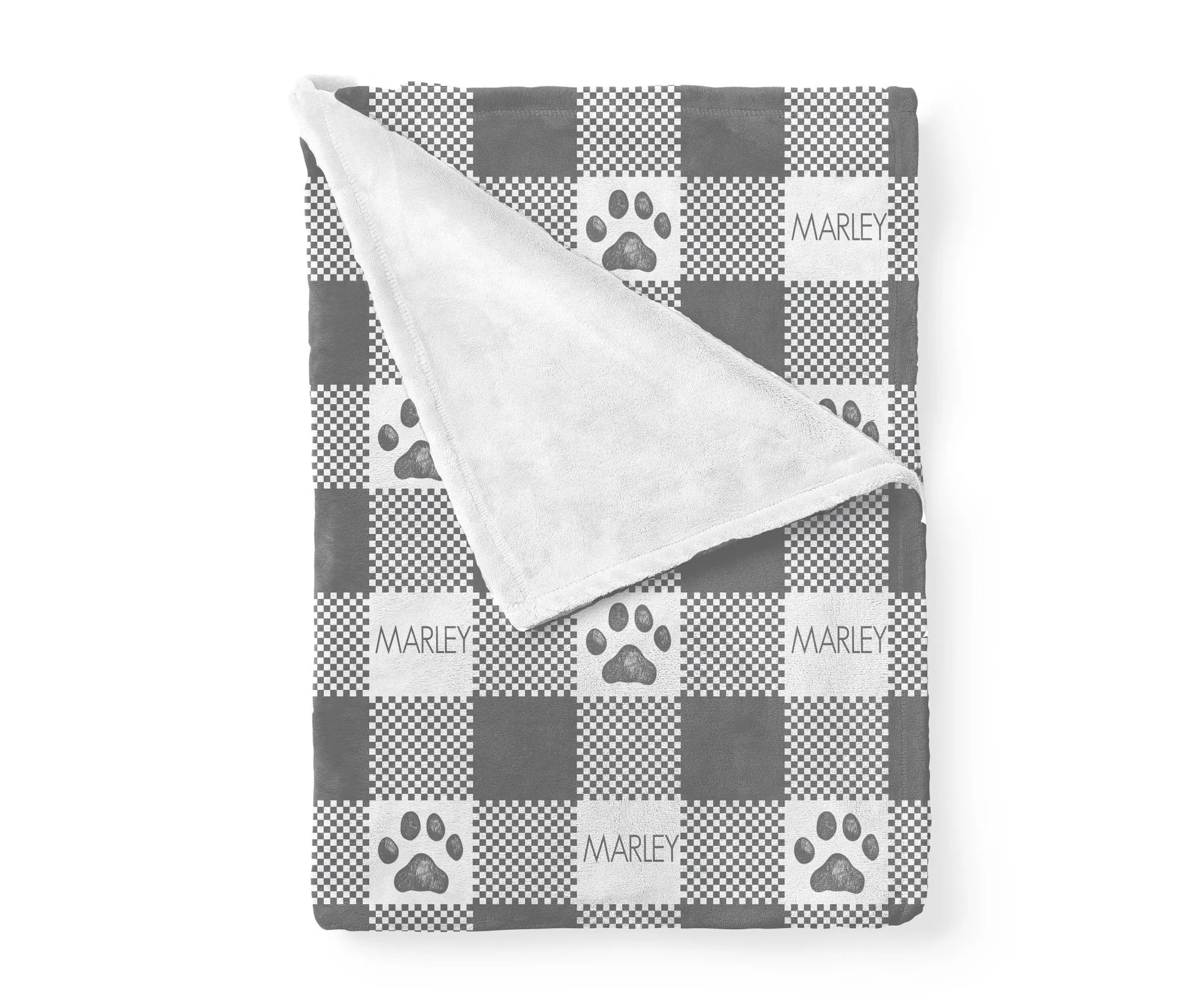 Checkered Dog Blanket Personalized Dog Blanket Custom Pet Blanket Crate Blanket