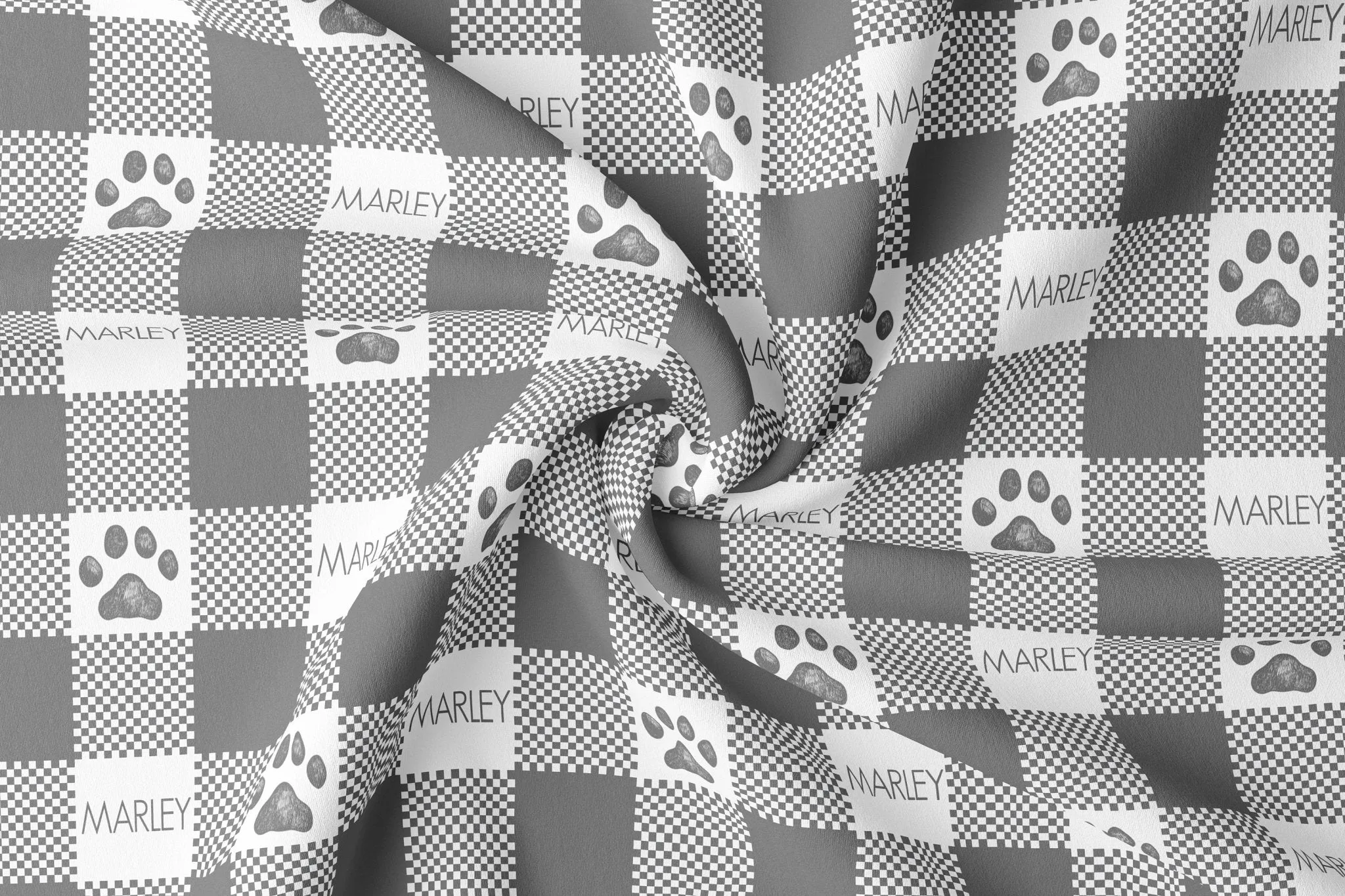 Checkered Dog Blanket Personalized Dog Blanket Custom Pet Blanket Crate Blanket