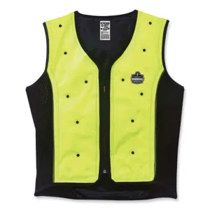 Chill-its 6685 Premium Dry Evaporative Cooling Vest With Zipper, Nylon, Large, Lime, Ships In 1-3 Business Days