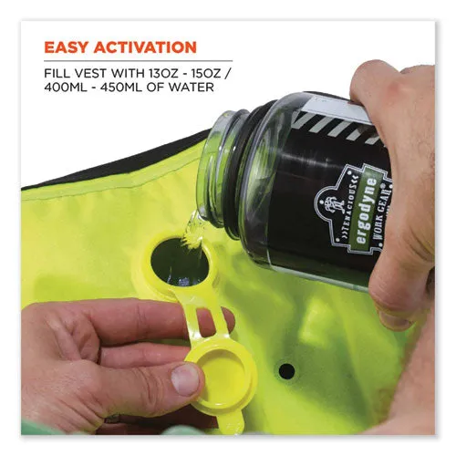 Chill-its 6685 Premium Dry Evaporative Cooling Vest With Zipper, Nylon, Large, Lime, Ships In 1-3 Business Days