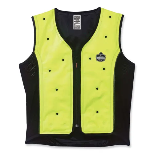 Chill-its 6685 Premium Dry Evaporative Cooling Vest With Zipper, Nylon, Large, Lime, Ships In 1-3 Business Days