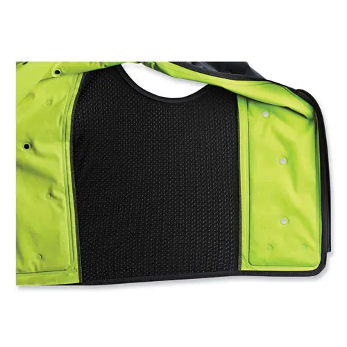 Chill-its 6685 Premium Dry Evaporative Cooling Vest With Zipper, Nylon, Large, Lime, Ships In 1-3 Business Days