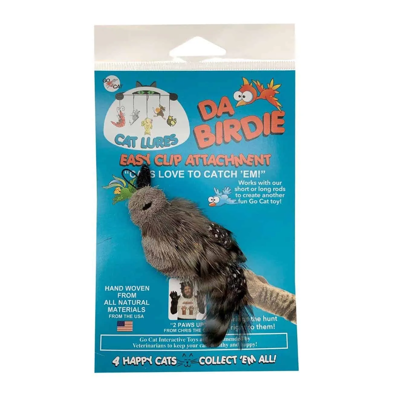 Da Birdie Teaser Wand Cat Toy Replacement Lure by Go Cat