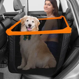 Dog Car Seat for Large Dogs Pet Cat Booster Seat for Small Medium Hard Bottom Back Seat Extender for Dogs with Soft Removable Blanket Waterproof Dog Hammock for Bed Mattress for Car SUV Truck