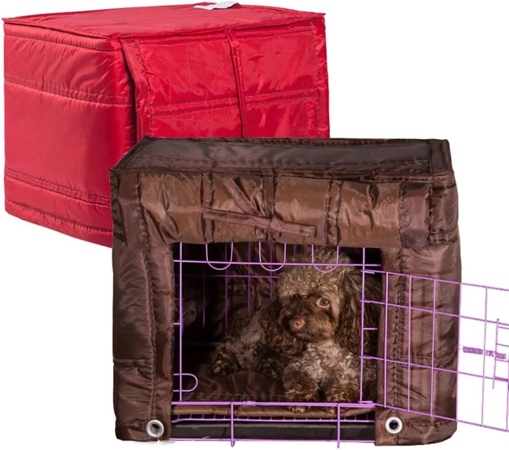Dog Crate Privacy Cover, Thermal Insulation Cover for Pet Kennel, Windproof Kennel Covers Oxford Cloth Stuffing Cotton Waterproof Indoor Outdoor Pet Canopy Cover