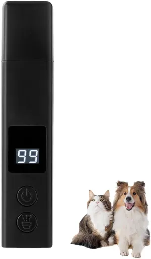 Dog Nail Grinder - USB Rechargeable - LED Screen Display & Light - Professional 4 Speed Electric Pet Nail Trimmer Painless Paws Grooming & Smoothing for Small Medium Large Dogs & Cats (Black)