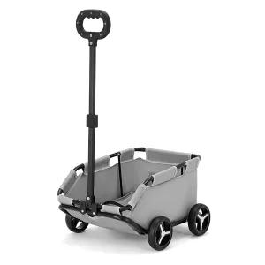 Dog Stroller 4 Wheels Folding Dog Cart Pet Stroller for Travelling Shopping Walking Playing for Small Dogs Cats (Grey)