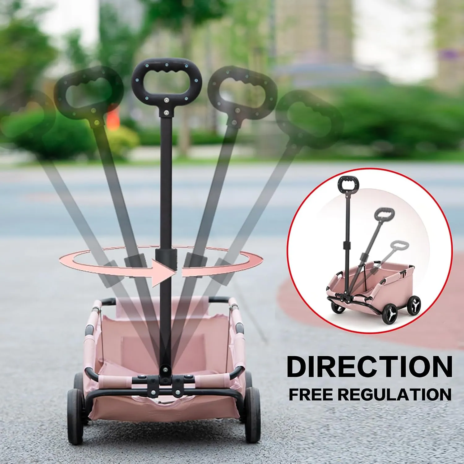 Dog Stroller 4 Wheels Folding Dog Cart Pet Stroller for Travelling Shopping Walking Playing for Small Dogs Cats (Grey)