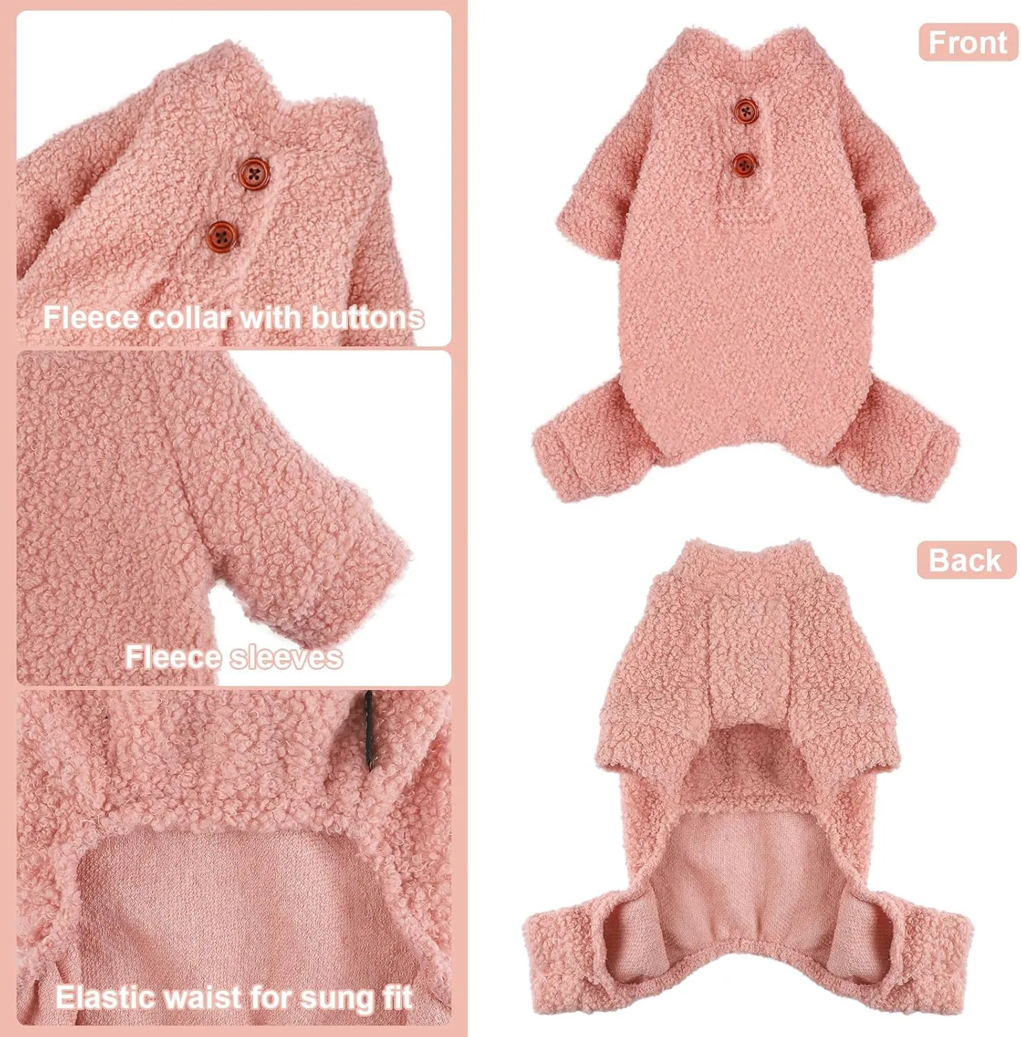 Dog Sweaters for Small Dogs Valentine's Day Dog Pajamas Small Sized Dogs Boy Girl Fleece Small Pet Clothes Dog Outfit 4 Legs Jumpsuits for Chihuahua Yorkie Cat Apparel