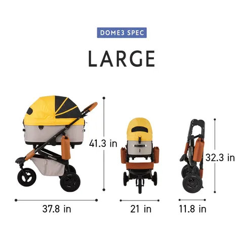 Dome 3 Pet Stroller: Melange Denim