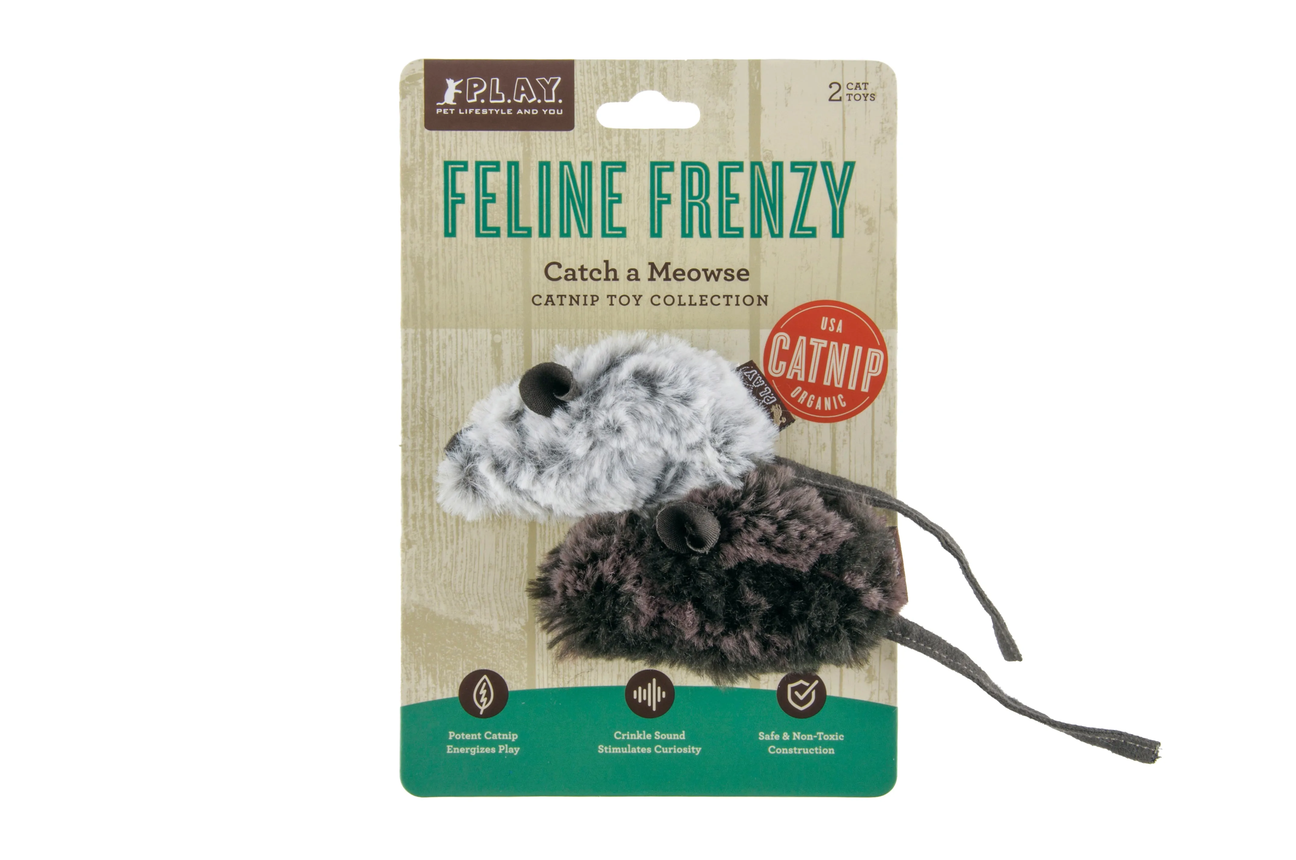 Feline Frenzy Mice Cat Toy Set of 2