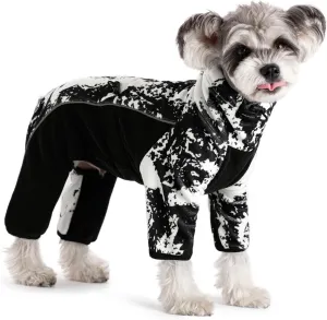 Fleece Dog Coat with Legs - Warm Cold Weather Jumpsuit, Full Body Vest for Small Medium Dogs, Windproof & Cozy Snowsuit