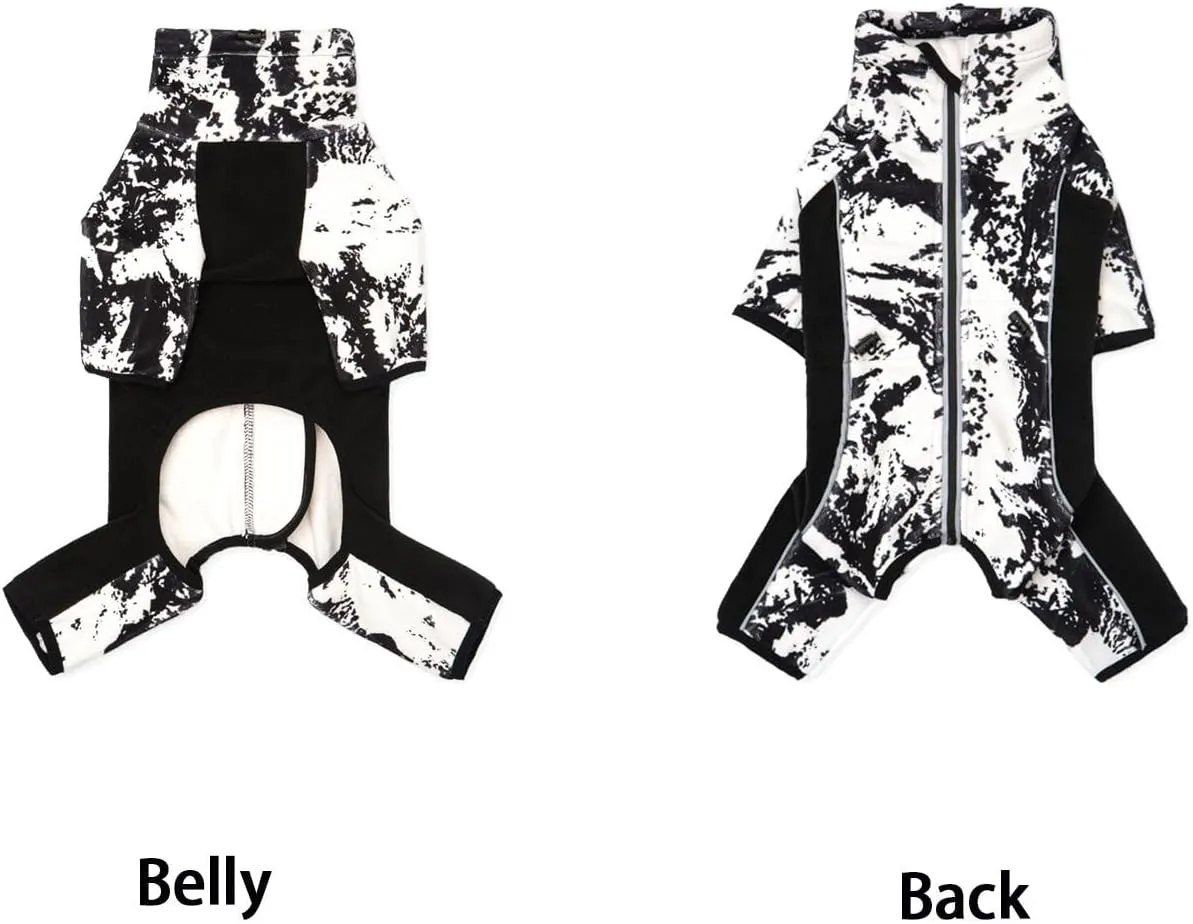 Fleece Dog Coat with Legs - Warm Cold Weather Jumpsuit, Full Body Vest for Small Medium Dogs, Windproof & Cozy Snowsuit