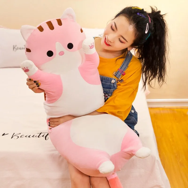 Giant Cuddly Long Cat Plush Toy - 150cm Adorable Stuffed Animal