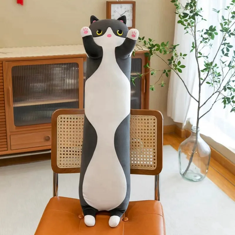 Giant Cuddly Long Cat Plush Toy - 150cm Adorable Stuffed Animal