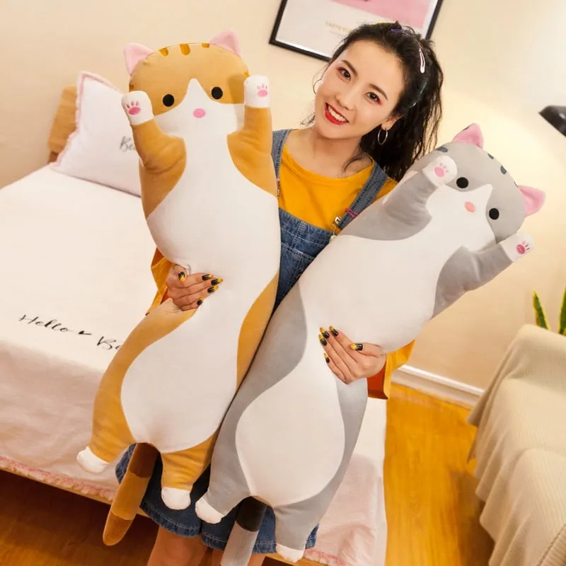 Giant Cuddly Long Cat Plush Toy - 150cm Adorable Stuffed Animal