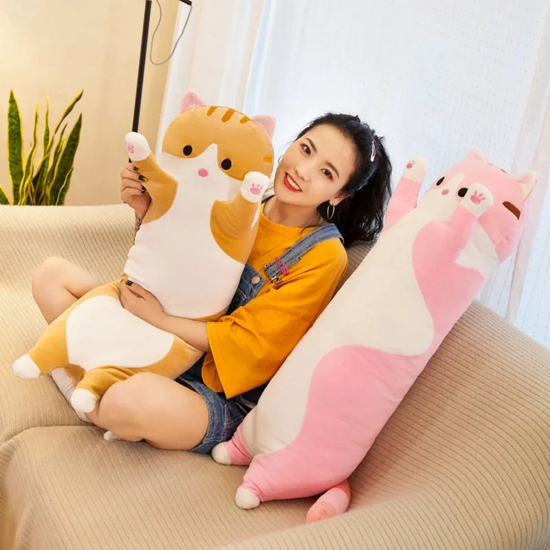 Giant Cuddly Long Cat Plush Toy - 150cm Adorable Stuffed Animal