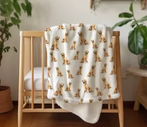 Golden Retriever Baby Blanket, Baby Gift, Golden Retriever Nursery, Dog Nursery, Dog Mom, Dog Lover Baby, Baby Shower Gift