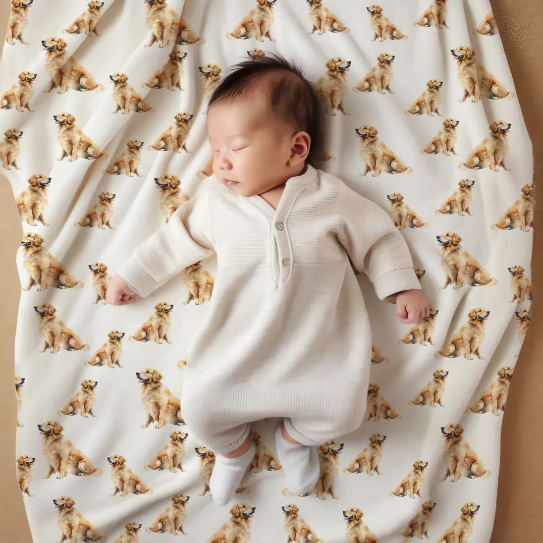 Golden Retriever Baby Blanket, Baby Gift, Golden Retriever Nursery, Dog Nursery, Dog Mom, Dog Lover Baby, Baby Shower Gift