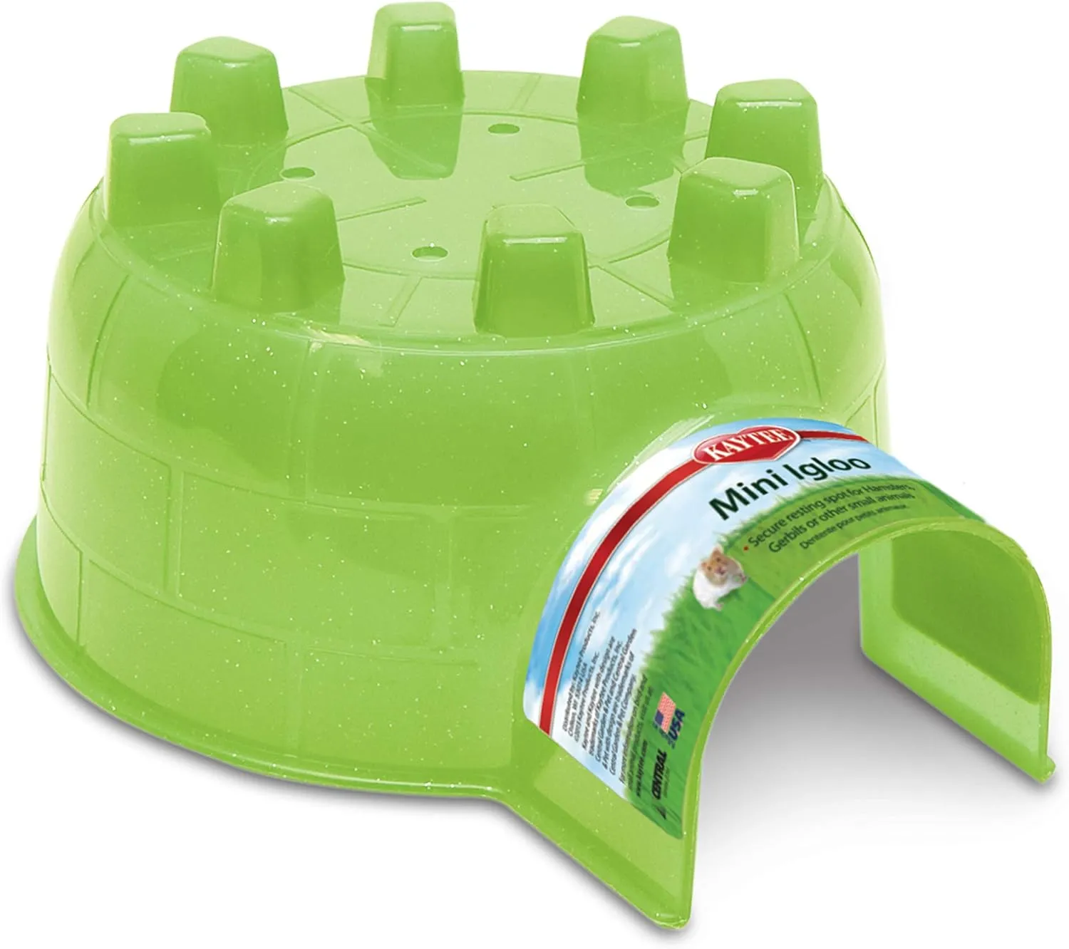 Kaytee Igloo Habitat Hideout For Pet Hamsters, Gerbils, Rats, and Other Small Animals, Mini