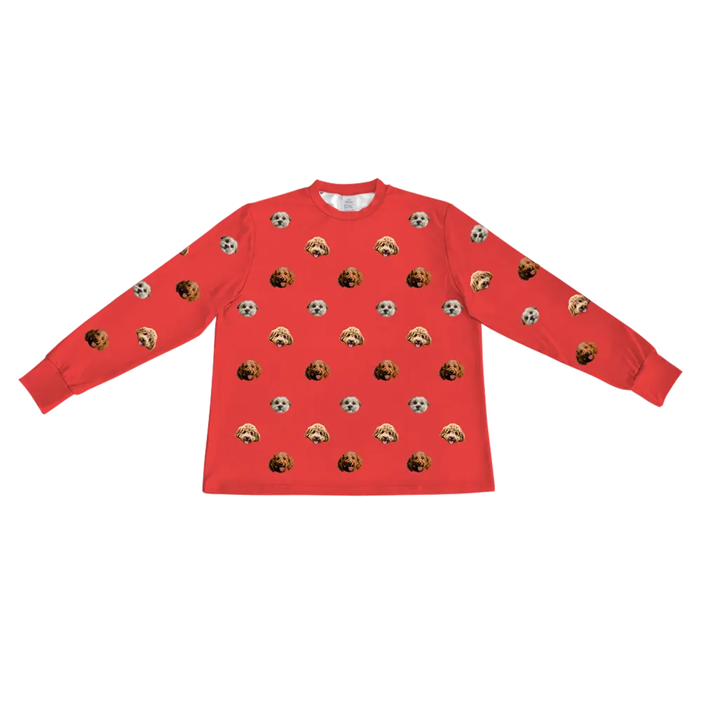 Kids Custom Pet Face Jogger Pajamas