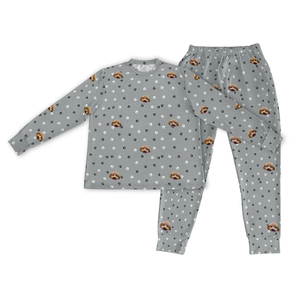 Kids Custom Pet Face Jogger Pajamas
