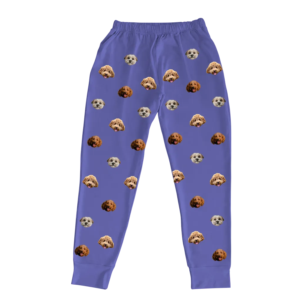 Kids Custom Pet Face Jogger Pajamas