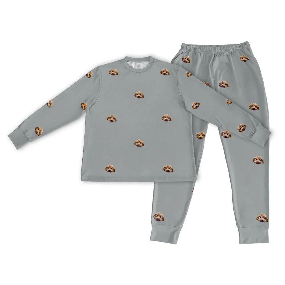 Kids Custom Pet Face Jogger Pajamas