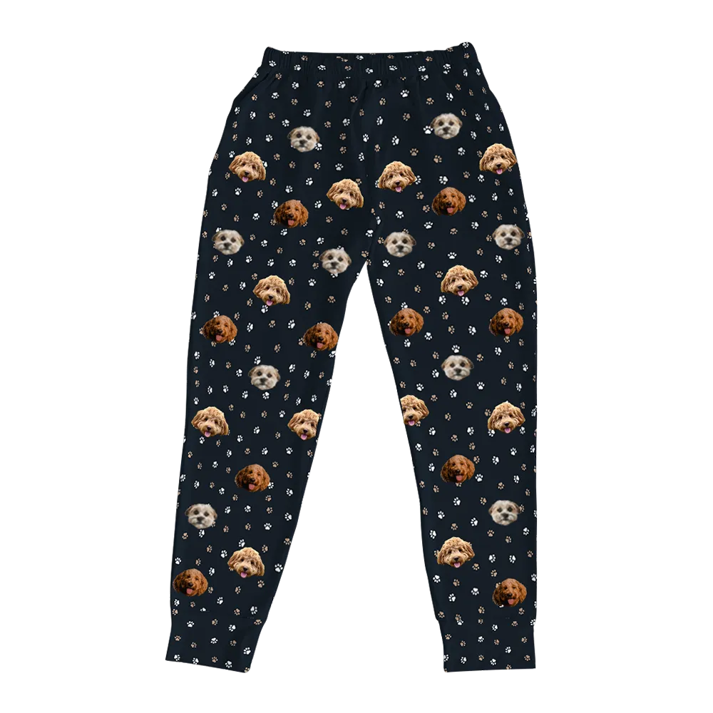 Kids Custom Pet Face Jogger Pajamas