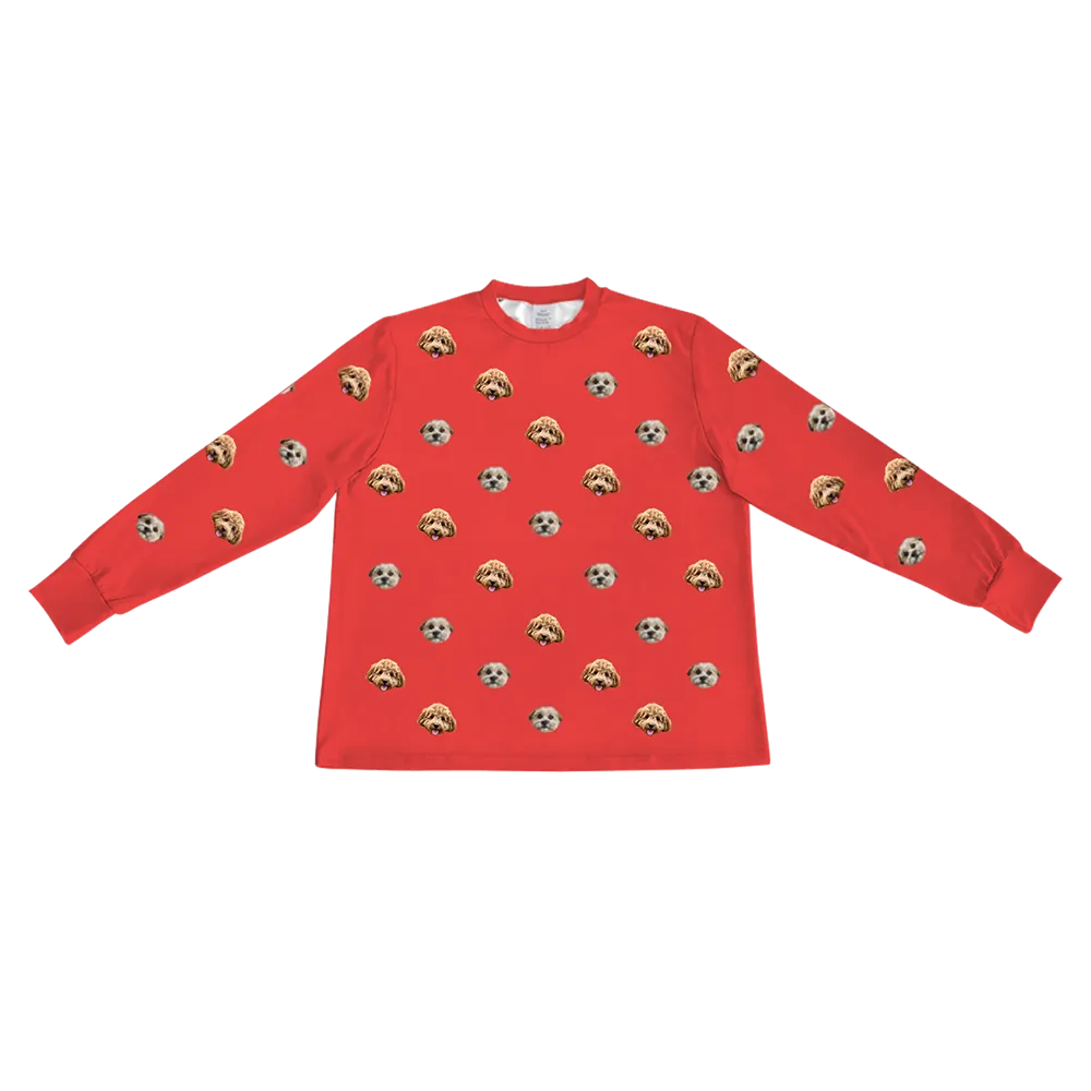 Kids Custom Pet Face Jogger Pajamas
