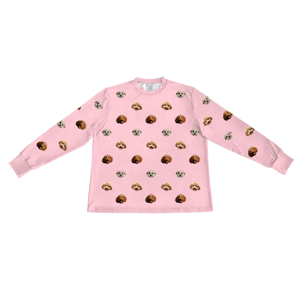 Kids Custom Pet Face Jogger Pajamas