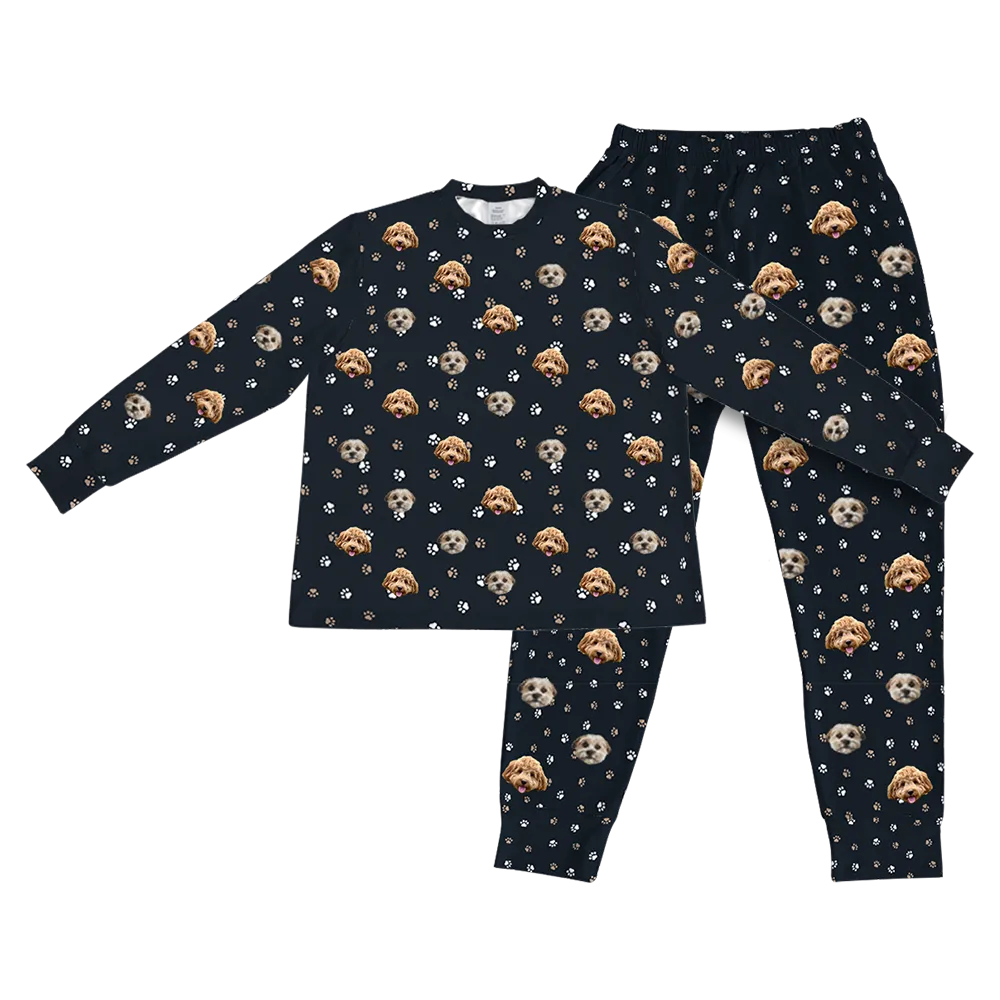 Kids Custom Pet Face Jogger Pajamas