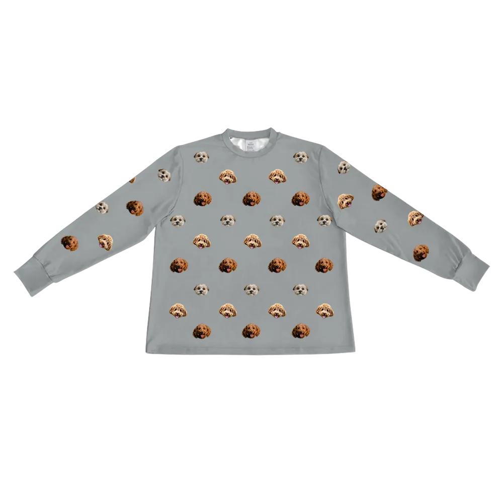 Kids Custom Pet Face Jogger Pajamas