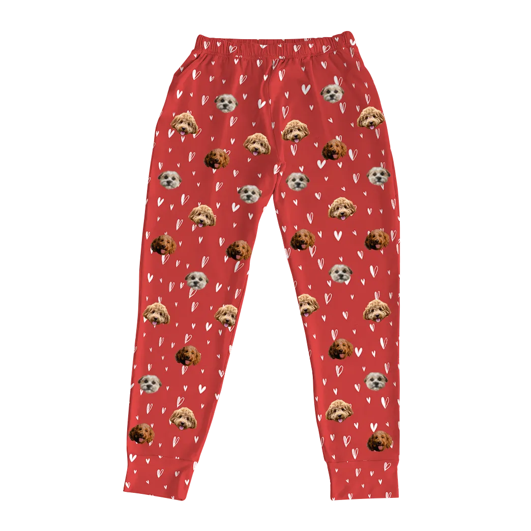 Kids Custom Pet Face Jogger Pajamas