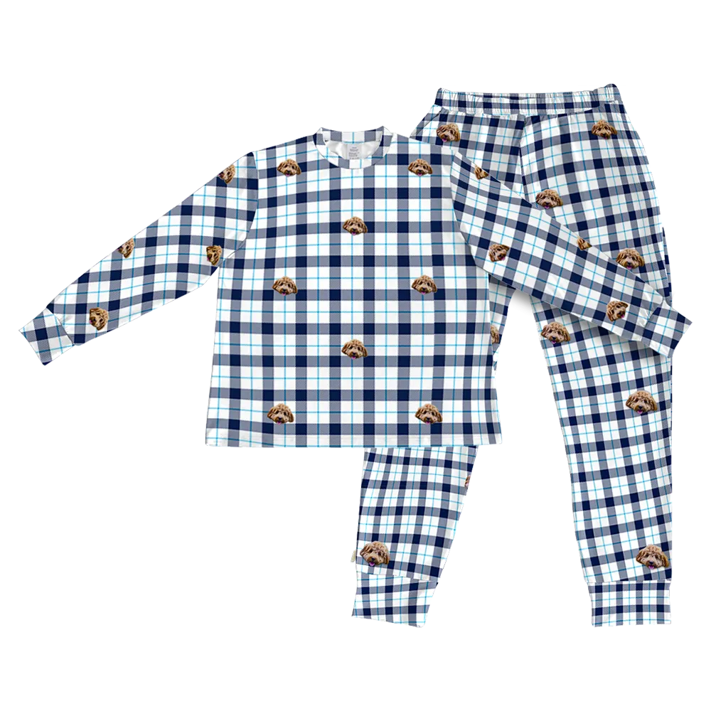 Kids Custom Pet Face Jogger Pajamas