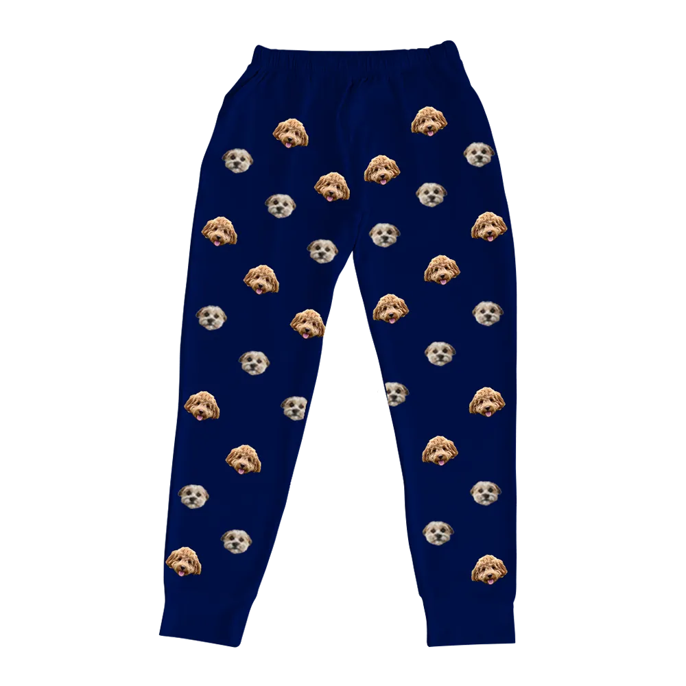 Kids Custom Pet Face Jogger Pajamas