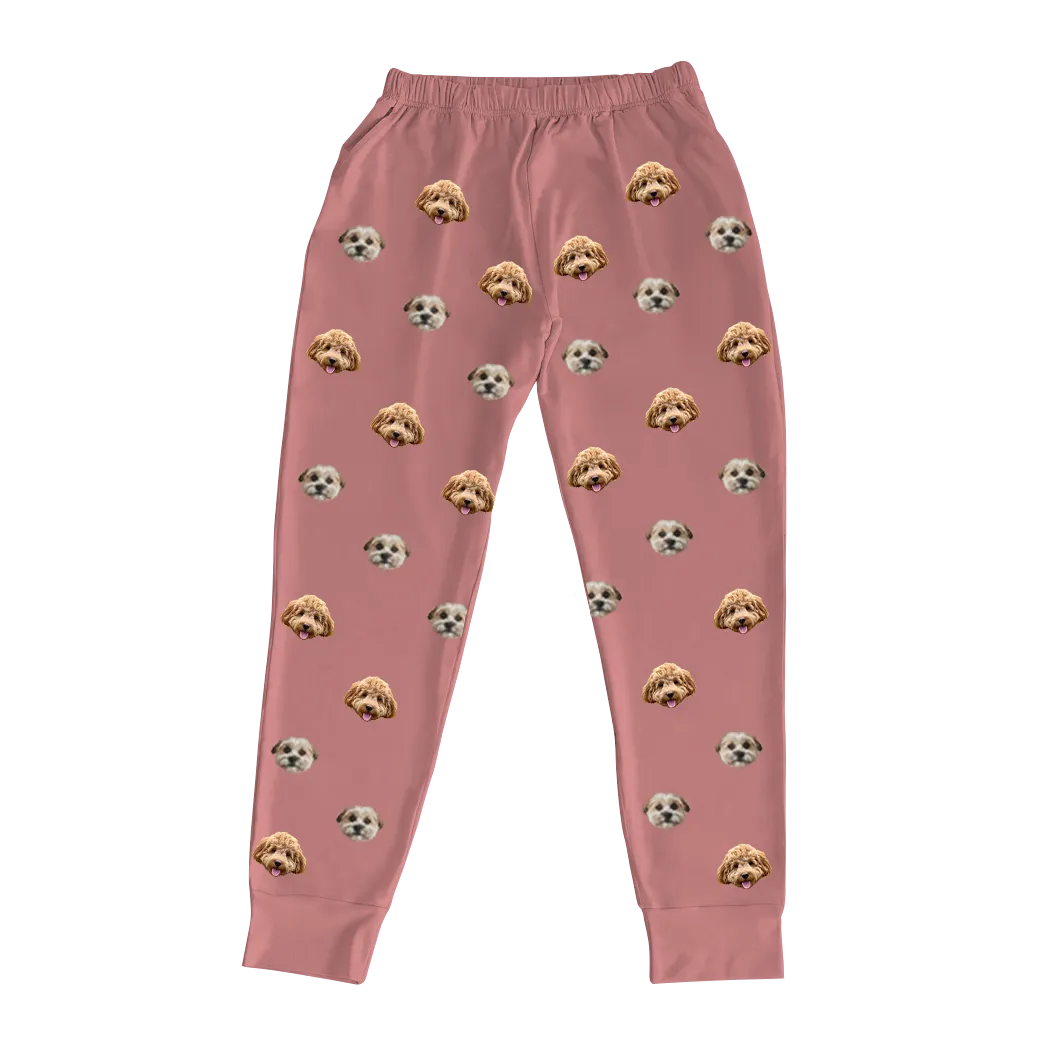 Kids Custom Pet Face Jogger Pajamas
