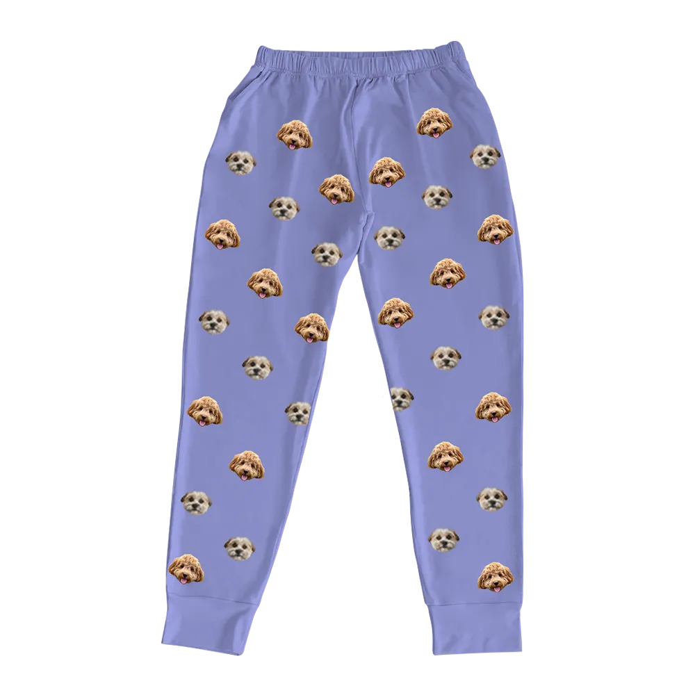 Kids Custom Pet Face Jogger Pajamas