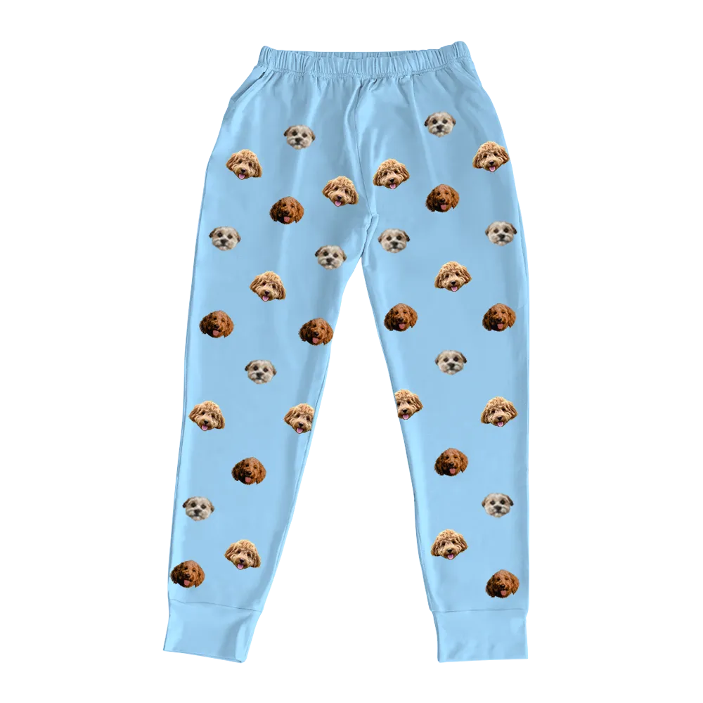 Kids Custom Pet Face Jogger Pajamas