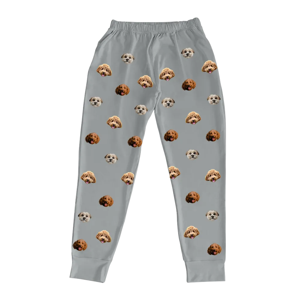 Kids Custom Pet Face Jogger Pajamas